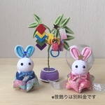 【受注制作】つまみ細工 七夕 うさぎ 織姫と彦星 