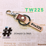 #TW225 本革ハンドメイド ハッシュタグチャームキーホルダー ヤマハ