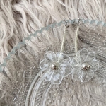 ❃◦○シルバー×クリアフラワーピアス/イヤリング＊P191003❃◦○