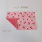 小さめランチョンマット(タグ付き・リバーシブル・20×30）mr3-86
