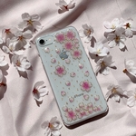 《iPhone全機種対応》舞い散る桜のiPhoneケース(スマホケース)〈花柄〉クリアケース さくら