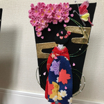 桜　羽子板　飾り　つまみ細工　押し絵　きりほり