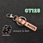 #CT125 本革ハンドメイド ハッシュタグキーホルダー ハンターカブ HUNTERCUB ホンダ