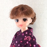 ジェニー　浴衣　紫・花柄