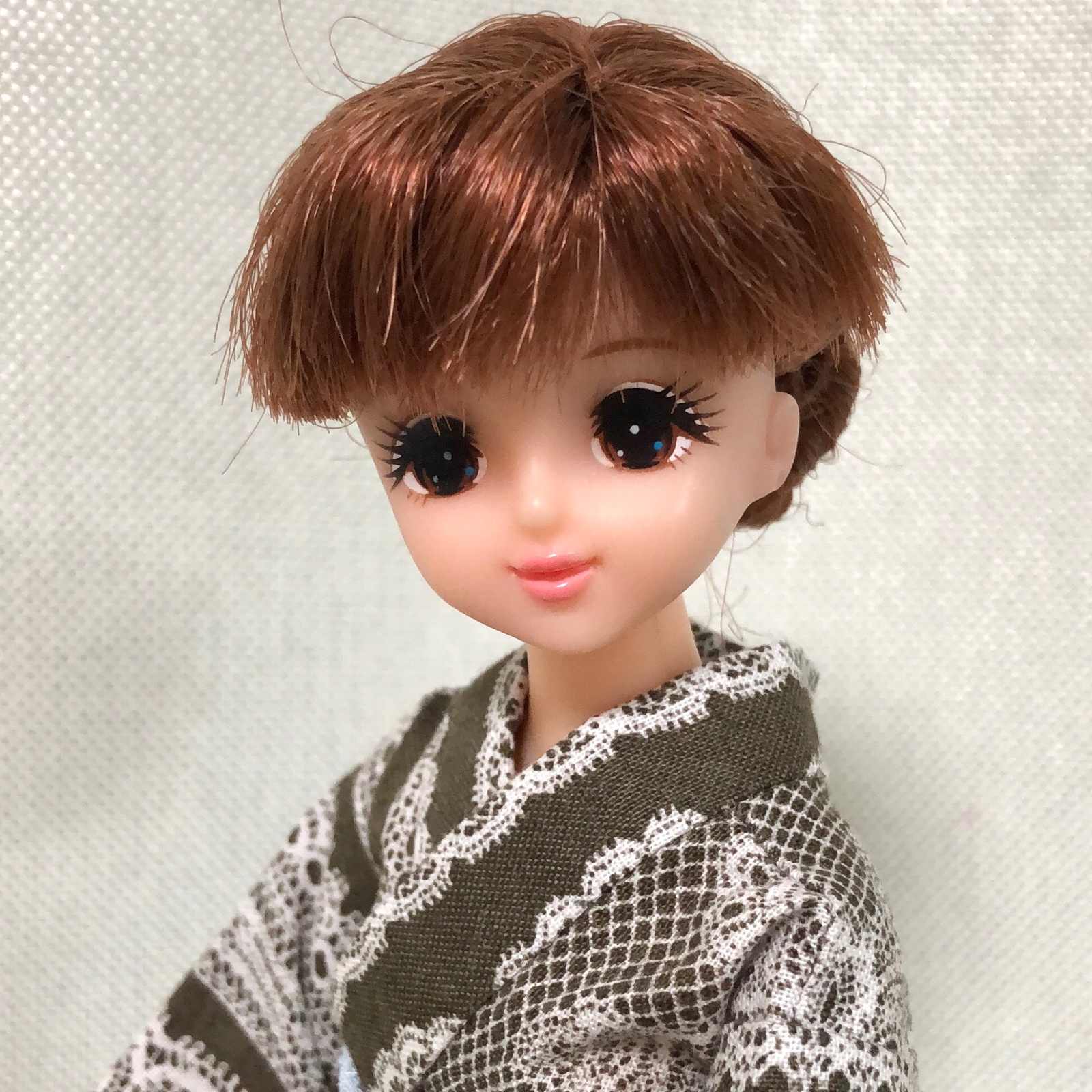 ジェニー 浴衣 こげ茶・レース柄 - TAMURAYA | minne 国内最大級