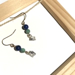 ラピスラズリ エメラルド ピアス