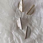 metal half moon earrings