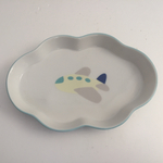 雲形 プレート☆飛行機（青）3枚セット