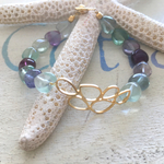 Fluorite Ocean Bubble Bracelet