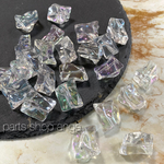【12pcs】アクリルクリアオーロラ氷ビーズ