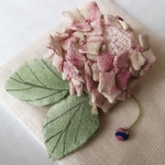 【正絹・古布】あじさい 薄ピンク