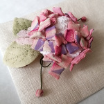 【正絹・古布】あじさい ピンク