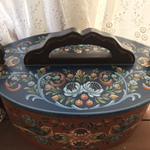 O7084459414さまの予約品★タインバスケット大（現品限り）★トールペイント
