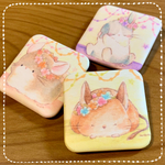 ふんわりスクエア缶バッジ3個セット