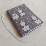 A5サイズブックカバー  ペンギン🐧グレー