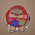 中くらいのステッカー『だるまてぃ』