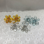クリアフラワーピアス