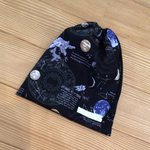 🌺sale   巾着  30×25センチ  シューズ入れなど　宇宙ステーション★ブラック　(裏地なし)