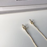 long knit chain earrings