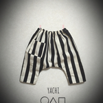 ☆Black & White 縦しましまサルエルパンツ
