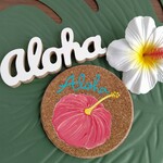 ハイビスカス&Aloha🌺 コルクコースター 