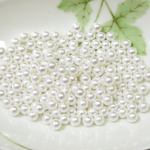 穴なしコットンパール風　ホワイト　６mm　１０g　１００個前後    B-15-6