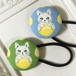 レモン　レモン　猫ちゃんくるみヘアゴム 2点セット
