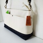 ８号帆布と15オンスデニムのファスナー付きワンショルダーバッグ