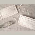 レースマスク  ✨女性用マスク【white lace🕊】布マスク　プリーツマスク　レースマスク　ギフト　春マスク　夏マスク　接触冷感マスク　刺繍マスク  