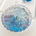 〈プレートオルゴナイト〉水晶　人魚モチーフ【天然石インテリア】占い付　スピリチュアルアイテム　キーホルダー