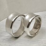 【”emipannda様”オーダー依頼品】幅広平打ちに一部凹みがあるリングsilver925 src2211