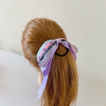 和柄 蝶々柄 たらりんリボン ヘアゴム