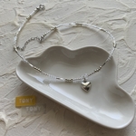 ビーズネックレス　silverheart