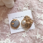 結婚式 ヴィンテージ アンティーク ボタン ピアス イヤリング  大ぶり 母の日