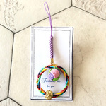 幸せを呼ぶ、７色の水引で結んだラッキーチャーム（S）