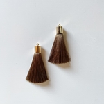 【2pcs chocolate brown#32 】シンプルボリュームタッセル