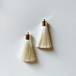 【2pcs white#ls 】シンプルボリュームタッセル