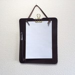 ヌメ革のメモパッド