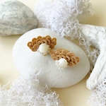 Spangle flower stone BE ear cuff (NO.3850)