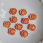 再販無し◆ デッドストック　10mm 薔薇　カボション　ピンク