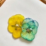 2色の華やかビオラ②✳︎ヘアゴムorポニーフック