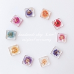 【C】全10色 選べる flower ピアス/イヤリング コーラルピンク
