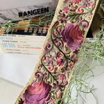 r5-18 new!! 50cm ×幅約7.5cm ▶︎インド刺繍リボン◀︎  ジャガードリボン•チロリアンテープ•インド•チュール•チュールリボン•シルクリボン•刺繍•刺繍リボン