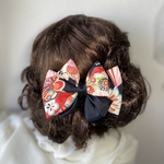七五三 黒 ヘアアクセサリー 和装 髪飾り リボン 卒園式  成人式   t6 黒