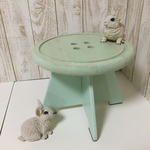 ＊再販×3＊ボタンチェア ロータイプ パステルグリーン
