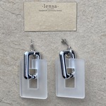 【再販】942.めちゃかわ♡大ぶりピアス(クリア) lensa