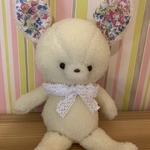 うさぎのラパン(テディ生地×白)＊Sサイズ