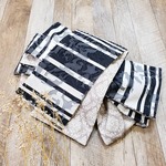 半幅帯 蔦と花模様のシースルーボーダーとダマスク ハンドメイド