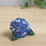 【和三の風】着物リメイク 紫陽花ブローチ⑥