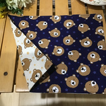 ⭐️新作⭐️ちっちゃい20 ×25❤️お名前タグサービス⭐️どっちもくま＆星両面可愛いランチョンマット